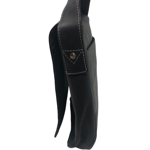 NEW DAVID KING Premier Black Leather Messenger Bag - Picture 5 of 12